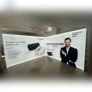 3M*3M Ultra Slim Plastic Profile Backlit LED Magnetic Frame Trade Show Light Box Eco Friendly Low Power Quick Swap Fabric