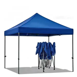 3X3 Steel Frame Pop Up Gazebo Tent with Polyester Fabric Foldable Design Waterproof Exhibition Use