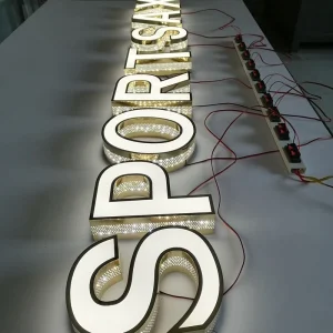 3d Led Illuminated Sign Play Words Led Full Lit Acrylic Channel Letter Sings for Restaurant Logo Outdoor Sign