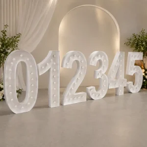 3ft LED Bulb Marquee Number Letter Sign White Warm Light Large Numerals Letters Advertising Companies Wedding Birthday Event