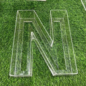 3mm Transparent Acrylic Customizable Size Color Hot Bending Hollow Carving Letters Durable Buildings Shops