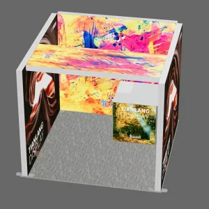 3×3 SEG Fabric Light Box Double Sided Dye Sublimation Display With Table and Aluminum Frame for Exhibition Booth Stand