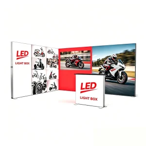 3x3m Corner Light Box Booth Factory Direct Hot Selling Design with High Cost Performance for Exhibition Booth and Trade Show