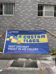 3×5 Ft Fiberglass Flagpole Customized Double Sided Printed Durable Waterproof Promotion Advertising Flag 100% Polyester