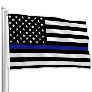 3x5ft Factory Vivid Color Promotion Advertising Flags with logo Custom Print Thin Blue Line Flags Banners