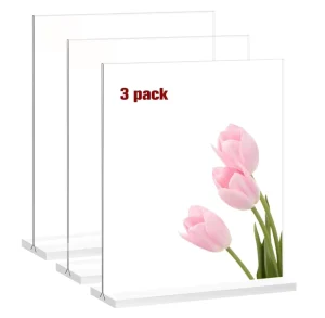 4 X 6 Inch Clear Acrylic Portable Photo Frame Eco Friendly PS Material Sign Stand for Office Restaurant Table Menu Display