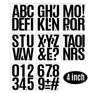 4-inch English Letter Decals Waterproof Large for Mailbox Party Car DIY Cross Border Lightweight Customizable PVC Adhesive
