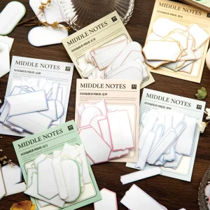40pcs pack Stickers Time Editing Series Simple Journal Decoration Material Collage Stickers Base Stickers 6Models
