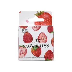 46pcs Pack Box Packed Stickers Strawberry Series Flower and Fruit Good looking Water Cup Phone Case Journal Decoration Stickers