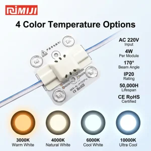 4W AC 220V Direct Drive LED Module 3000K 10000K for Shop Decoration Soft Film Ceiling and White Fabric Lightbox