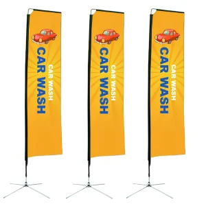 4m Feather Flag With Fiberglass Pole Open Flag Sign Custom Outdoor Street Banners Bow Sail Beach Flying Feather Flag