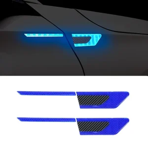 4pcs Set Night Visibility Anti Collision Strip Stickers Safety Warning Protector Guard Decals Car Side Fender Reflective Sticker