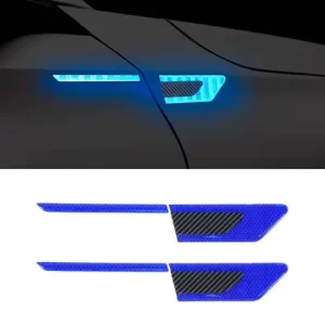 4pcs/set Night Visibility Anti-Collision Strip Stickers Safety Warning Protector Guard Decals Car Side Fender Reflective Sticker