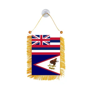 4×6 Inch Australia Fringy Pennant Digital Printed Window Hanging Mini Car Flag Banner for View Mirror Decoration