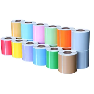 4×6 Inch Color Thermal Transfer Adhesive Sticker Paper Roll Shipping Printing Label