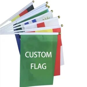 4×6 Inch Mini Handheld Flags Custom Logo Flying Digital Printing on Durable Polyester Customised Mini Flags
