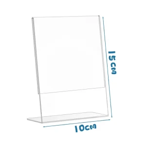 4×6 Table Advertising Display Stand Transparent Vertical Acrylic Sign Holder