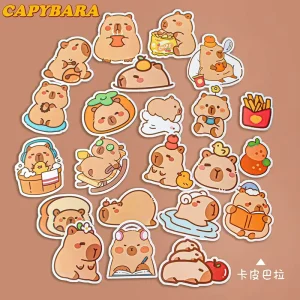 50 PVC Waterproof Stickers Cute Puppy Graffiti Decorative Craft for Mobile Phone Water Cup Candle Cross Border Packaging Labels
