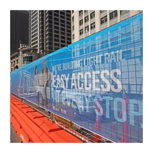 500 SOLD B1 Fire Retardant Banner Mesh 1.8m X 50m Full Mesh Scrim Rolls Fence Mesh Banners