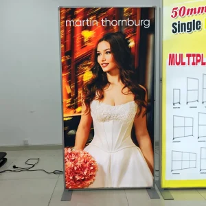 50MM Custom Single Sided Backlit Aluminum Frame Seg Fabric Light Box Lightbox Advertising Lightboxes for Indoor Exhibits
