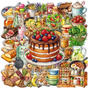 50PCS Transparent food macaron cake baking bread dessert