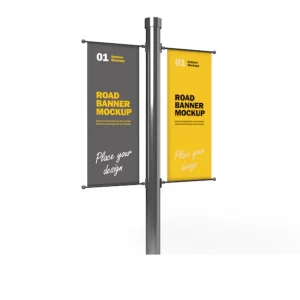58 Sold Road Flag Both Sided Sponsor Sign Professional Printing Street Pole Banner for Business Promotions