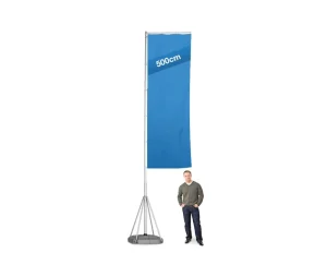 5m Giant Telescopic Flag Pole With Water Bank Base Advertising Flag Poles
