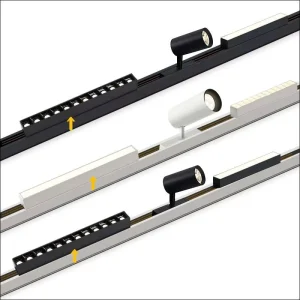 5mm Slim Magnetic Track Light System Black White Ultra Thin Ceiling Surface Mounted LED Rail Lamp