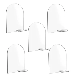 5pcs Transparent Arch Acrylic Sign with Stand DIY Blank Wedding Party Table Sign