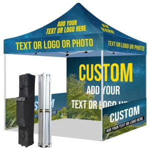 600D Oxford Fabric Feather Flag Table Cloth Aluminum Frame Canopy Sport Events Outdoor Advertising Folding Tent Gazebo