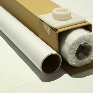 6080 Glossy Cold Laminating PVC Film Roll Type PVC Profile Yellow Backing Paper Roll Lamination Film