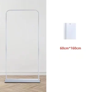 60cm*160cm White Door Display Rack Heavy Iron Base Banner Stand Printing Not Included