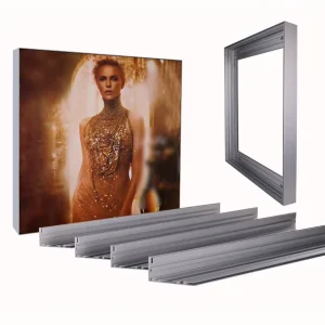 65mm Depth Seg Aluminum Extrusion Profiles Frameless Fabric Lightbox Frame Silver Color Certified Decorations