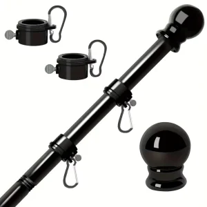 6ft Stainless Steel Anti entanglement Oblique Insertion Flagpole Detachable Wall Mounted Flagpole Display Flag Pole Accessories
