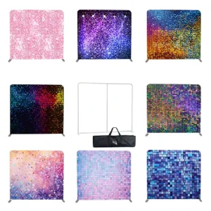 7.6ft 8ft 10ft Tension Fabric Pillowcase Photo Booth Backdrop for Wedding Trade Shows Advertising