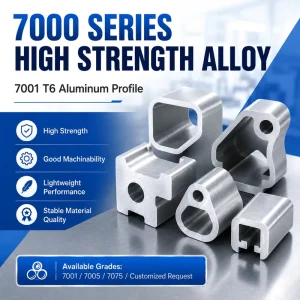 7001 T6 Custom Aluminum Profile High Strength Extrusion For Industrial Equipment And CNC Machining Parts