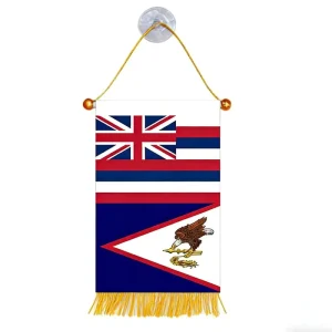 8*12 Inch Australian Tassel Pennant Digitally Printed Window Hanging Mini Car Flag Customizable Pattern Exchangeable Flag