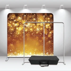 8*8FT Washable Fabric Aluminum Stand with Pillowcase Style Photobooth Backdrop for Christmas and Birthday Parties