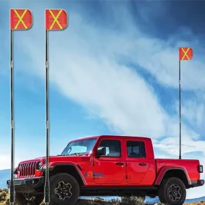 8 Ft Flag Road Compatible With Truck Off Road UTV Sand Safety Flag Spring Mounting Base