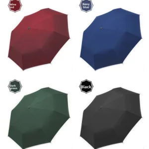 8-rib Inverted Three-fold Manual Black Folding Sun Umbrella with UV-proof Sunscreen Portable Printed Logo