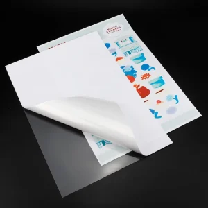 8.5×11 A4 Inkjet Printable Vinyl PVC Matte Glossy Sticker Paper Sheet Transparent Adhesive Backing Clear Plastic Vinyl Material
