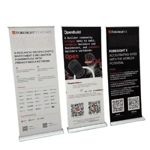 80*200cm Wide Base Roll up Banner Aluminum Black Base Roll up Banner Advertising Retractable Roll up Banner Display