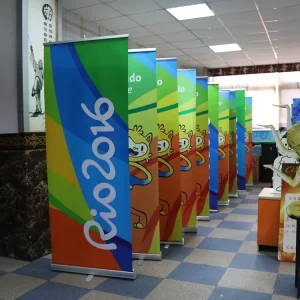 80 X 200 Retractable Pop up Banner Aluminum Portable Standard Roll Up Display for Advertising Pull up Banner Stand