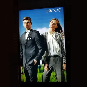80mm Wall Mounted Aluminum Extrusion SEG Tension Fabric Light Box Frame for Dye Sublimation Printing