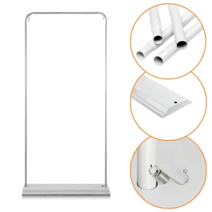80x180cm Door Type Banner Stand Heavy Duty Iron Door Frame Display Stand Freestanding Poster Holder
