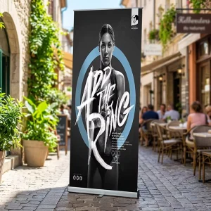 80x200cm Standard Portable Aluminum Roll Banner Stand Custom Printed Retractable Advertising Display Tool Free Assembly Trade