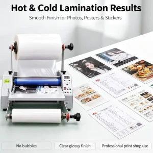 8350A Hot Cold Roll Laminating Machine With Anti Curl Design and Digital Control for A3 A4 Photo Lamination