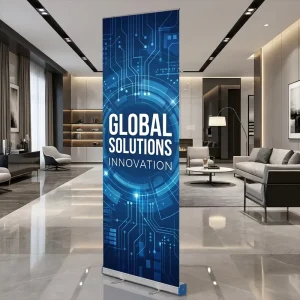 85x200cm Retractable Banner Stand Trade Show Durable Pull Up Display for Events