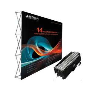 8FT 10ft Curved Pennant Advertising Trade Show Event Backdrop Portable Eco-Friendly Aluminum Banner Display Frame Pop Tension