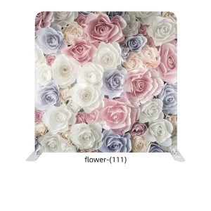 8ft Exhibition Pillow Case Backdrop Display Tension Fabric Double Sided Flower Wall Photo Booth Stand Banner with Aluminum Frame
